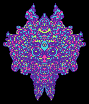 A Barong Guy Visionary Art by Karl BlueHippo