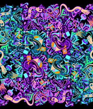 Discombobulated Covid Conjurings Visionary Art by Karl BlueHippo