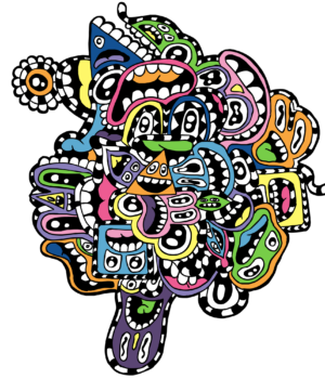 Doodle 015 Visionary Art by Karl BlueHippo