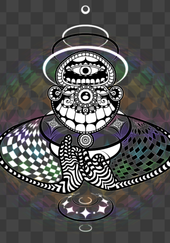Soothsayer's Dharma Visionary Art by Karl BlueHippo