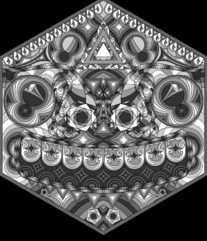 Hexxaface Visionary Art by Karl BlueHippo