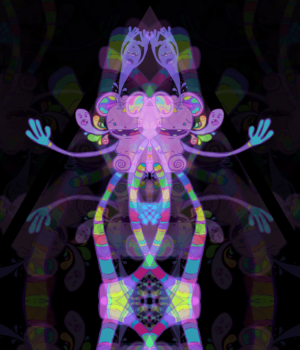 Lankee Between Dimensions - 2012 Visionary Art by Karl BlueHippo