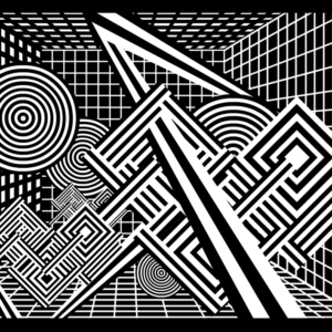 Lines and Space Visionary Art by Karl BlueHippo
