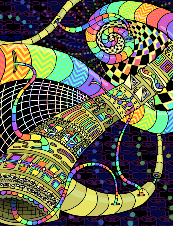 Spatiotemportal Visionary Art by Karl BlueHippo