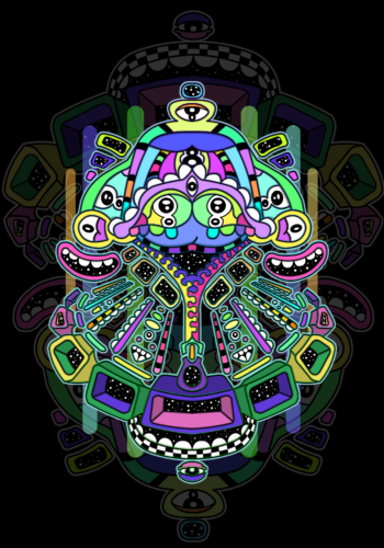 A stellar evolution with a lifespan that mentally renders as nearly instantaneous. It transmits a bending tone that stimulates the microglia within, somehow recoding the internal perceptions of happiness to include more warmth. The buzz of soundwaves overwhelms the ability to truly take in form, and trying to visually process it only causes more disorientation.